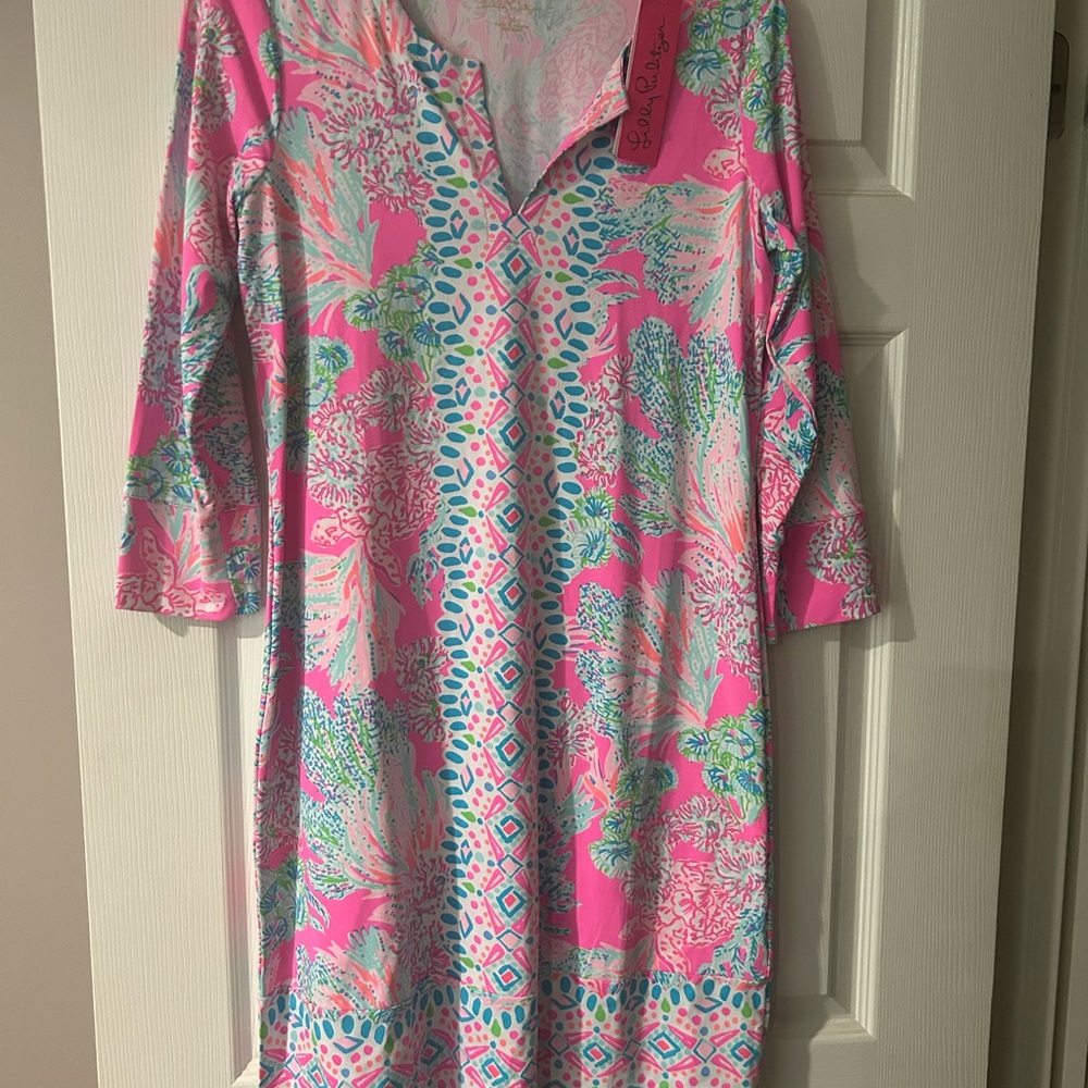 Lilly Pulitzer Pink and Blue Floral Dress